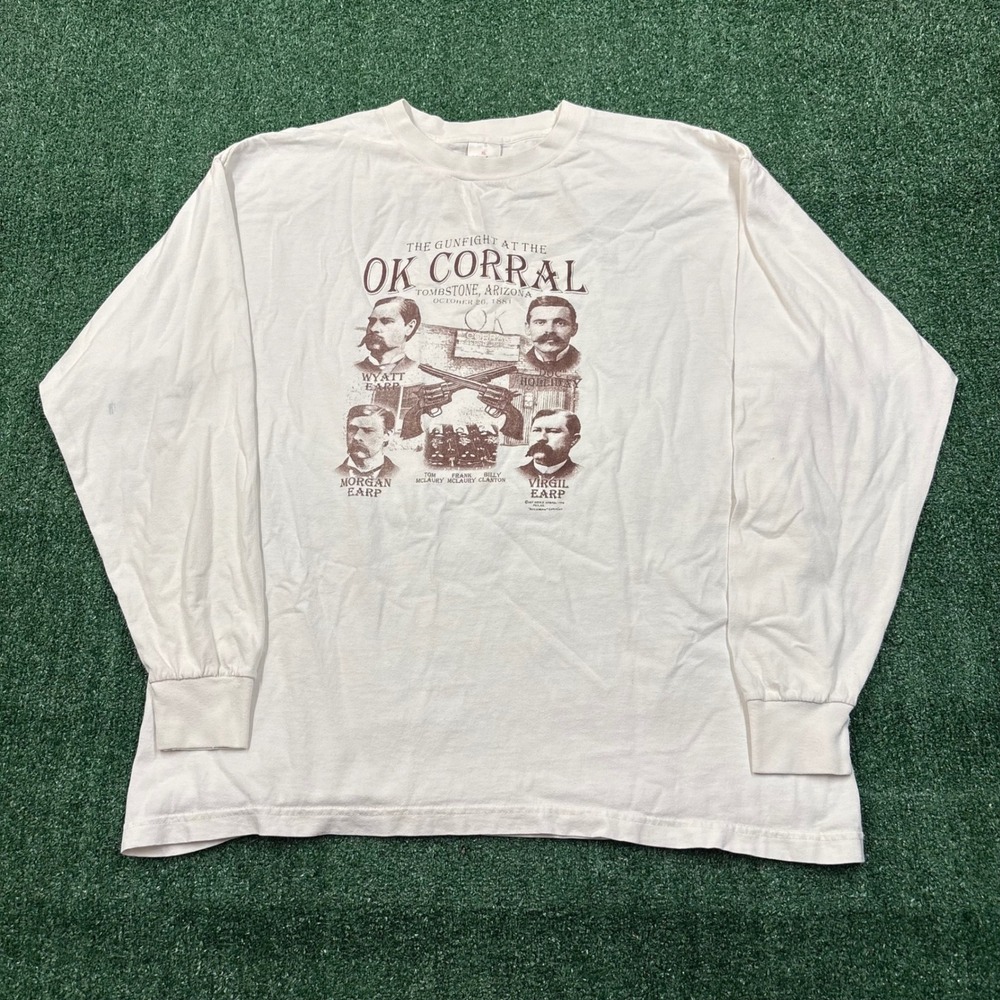 Vintage 90s Gunfight at OK Corral Tombstone Arizona Long Sleeve T-shirt